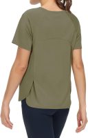 Women's Short Sleeve Workout Shirts Breathable Yoga T-Shirts with Side Slits Athletic Tee Tops