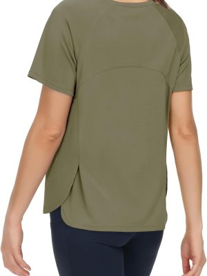 Women's Short Sleeve Workout Shirts Breathable Yoga T-Shirts with Side Slits Athletic Tee Tops