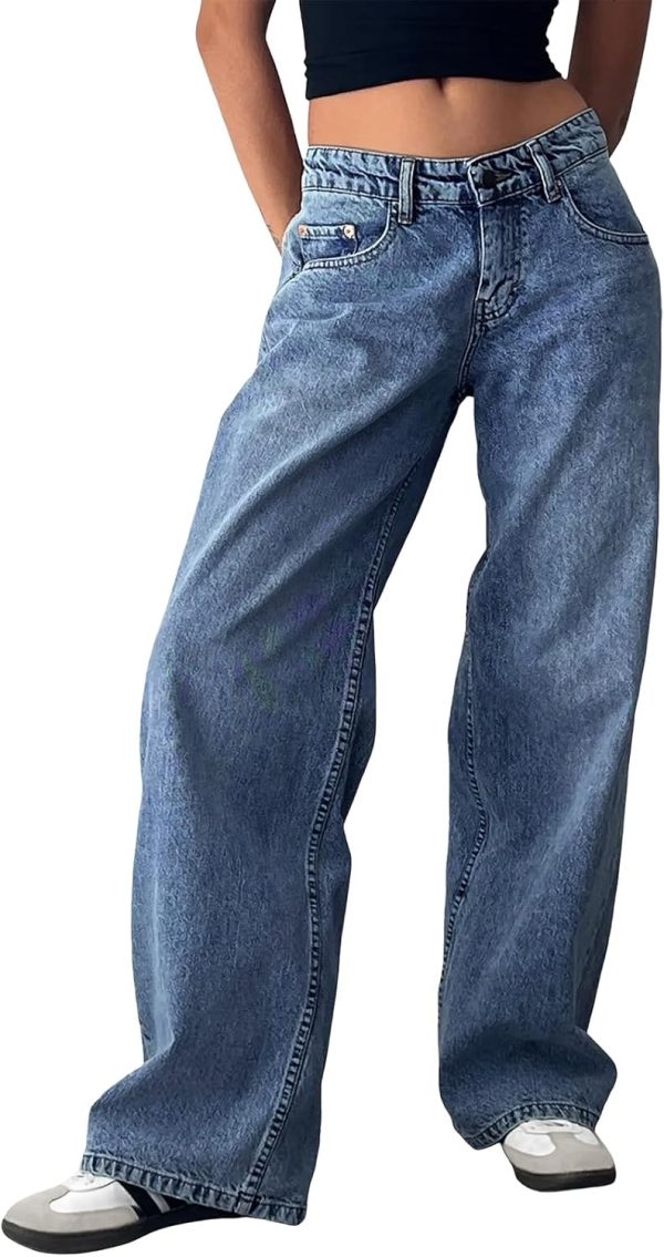 Womens Baggy Jeans Wide Leg Denim Pants Boyfriend Loose Streetwear Trousers Fall Fashion Outfits