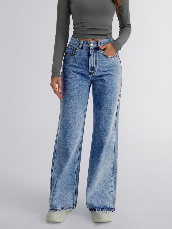 Womens Baggy Jeans Wide Leg Denim Pants Boyfriend Loose Streetwear Trousers Fall Fashion Outfits