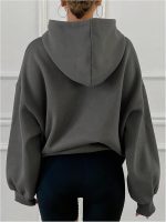 Oversized Hoodies for Women Bow Print Hooded Sweatshirt Drop Shoulder Long Sleeve Loose Pullover Top